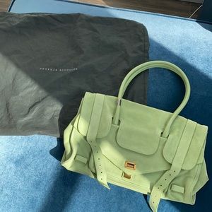Proenza schouler ps1 green suede bag purse satchel